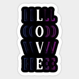 Colorful Love Christian Design Sticker